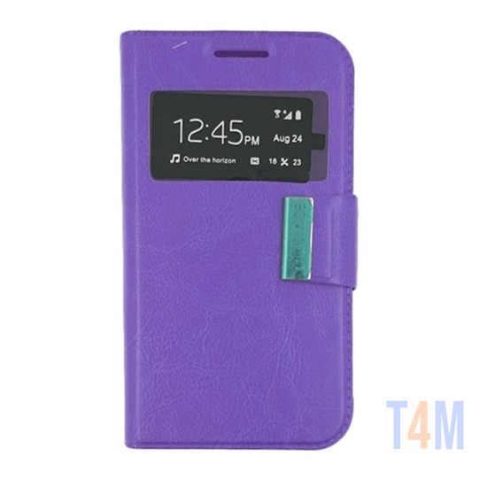 Funda Flip para Smasung Galaxy J1 2016 Púrpura